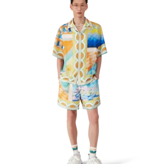 Surreal Pool Short Sleeve Silk Shirt