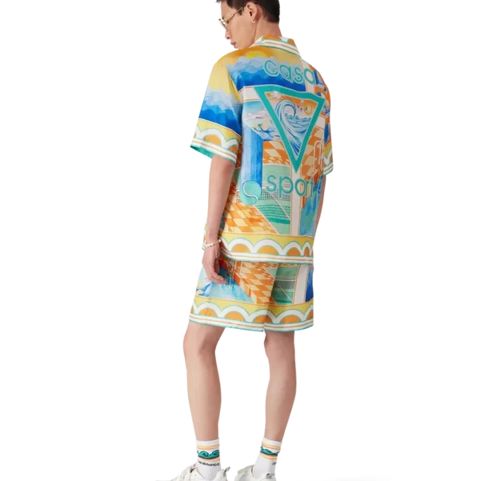 Surreal Pool Short Sleeve Silk Shirt