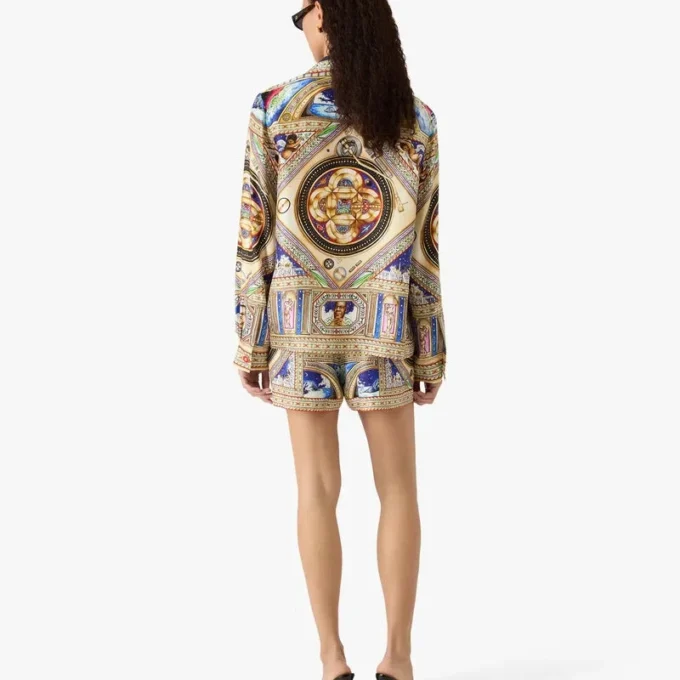 Take Me to Church Cuban Collar Long Sleeve Silk Shirt Take Me to Church Cuban Collar Long Sleeve Silk Shirt