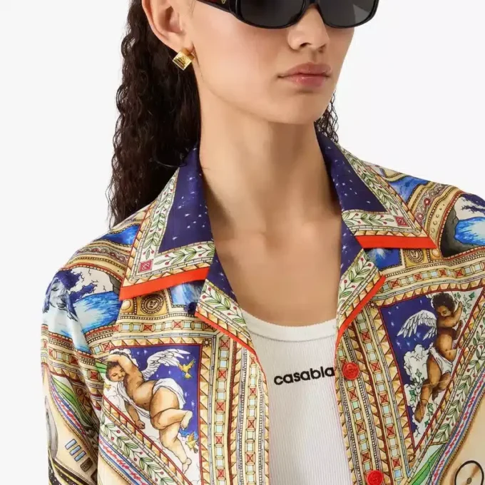 Take Me to Church Cuban Collar Long Sleeve Silk Shirt Take Me to Church Cuban Collar Long Sleeve Silk Shirt