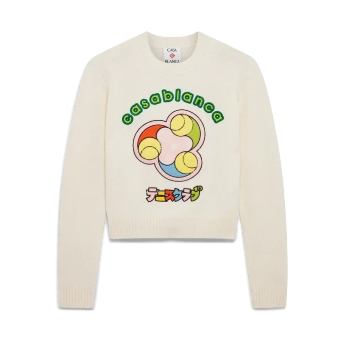 Tennis Ball Merino Knit Crew Neck Tennis Ball Merino Knit Crew Neck
