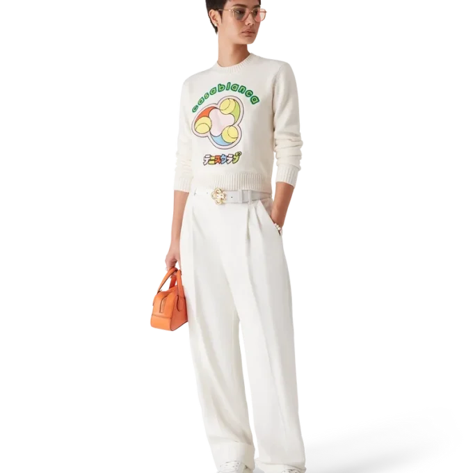 Tennis Ball Merino Knit Crew Neck Tennis Ball Merino Knit Crew Neck