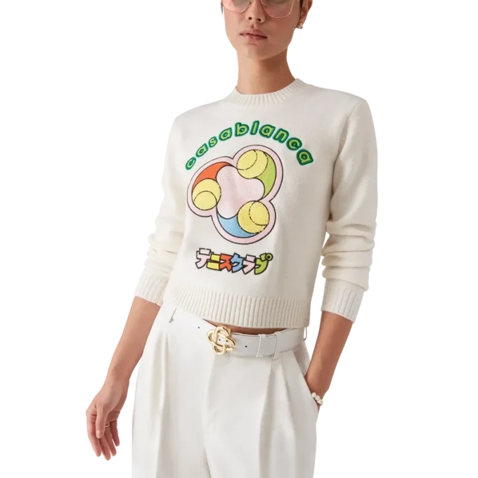 Tennis Ball Merino Knit Crew Neck Tennis Ball Merino Knit Crew Neck