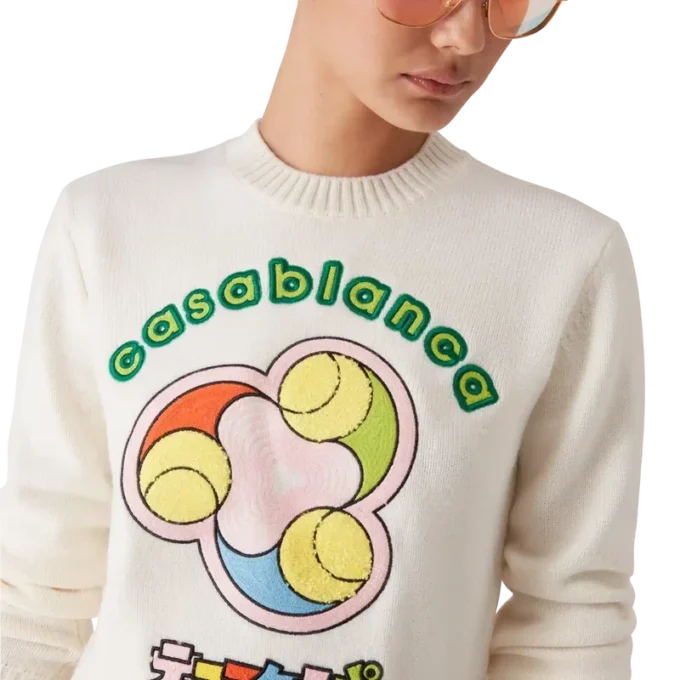Tennis Ball Merino Knit Crew Neck Tennis Ball Merino Knit Crew Neck