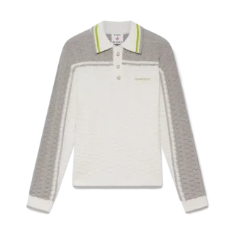 Tennis Boucle Long Sleeve Polo Shirt