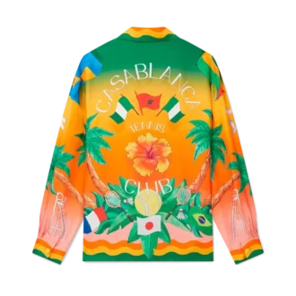 Tennis Club En Fleur Silk Shirt