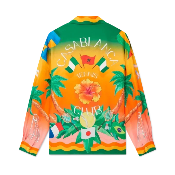 Tennis Club En Fleur Silk Shirt Tennis Club En Fleur Silk Shirt