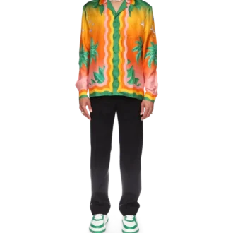 Tennis Club En Fleur Silk Shirt
