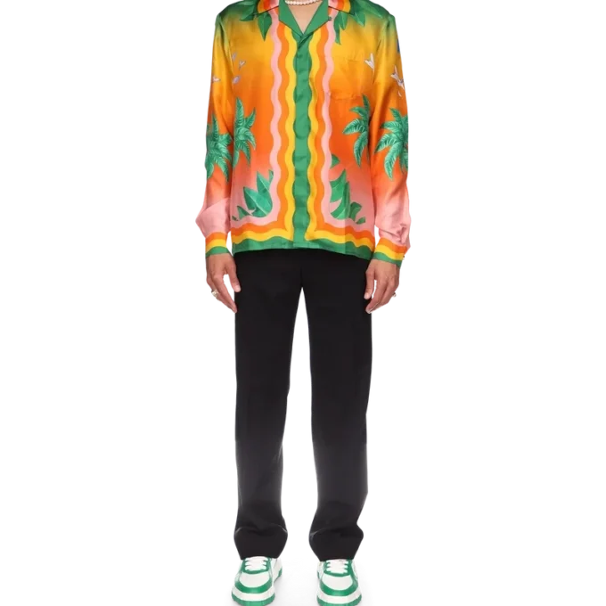 Tennis Club En Fleur Silk Shirt Tennis Club En Fleur Silk Shirt