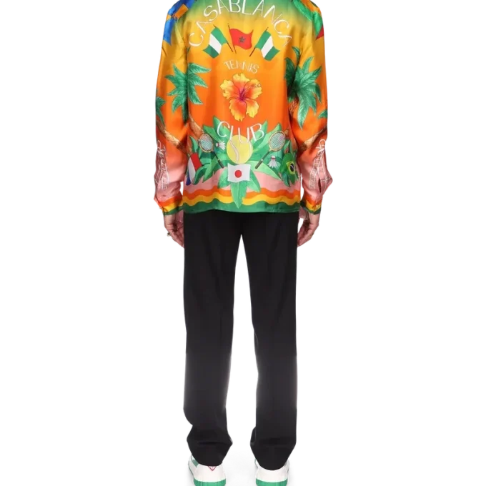Tennis Club En Fleur Silk Shirt Tennis Club En Fleur Silk Shirt