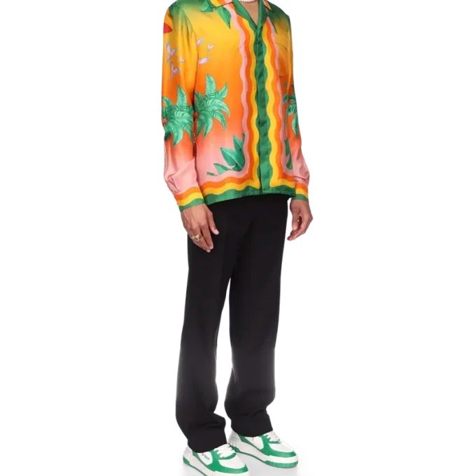 Tennis Club En Fleur Silk Shirt Tennis Club En Fleur Silk Shirt