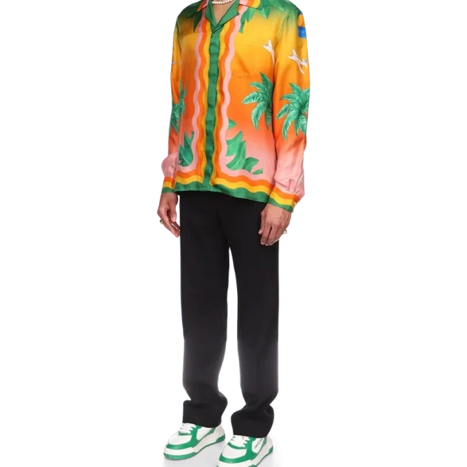 Tennis Club En Fleur Silk Shirt Tennis Club En Fleur Silk Shirt