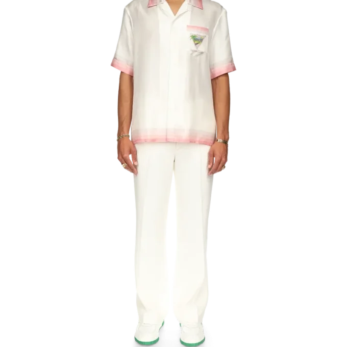Tennis Club Icon Short Sleeve Silk Shirt