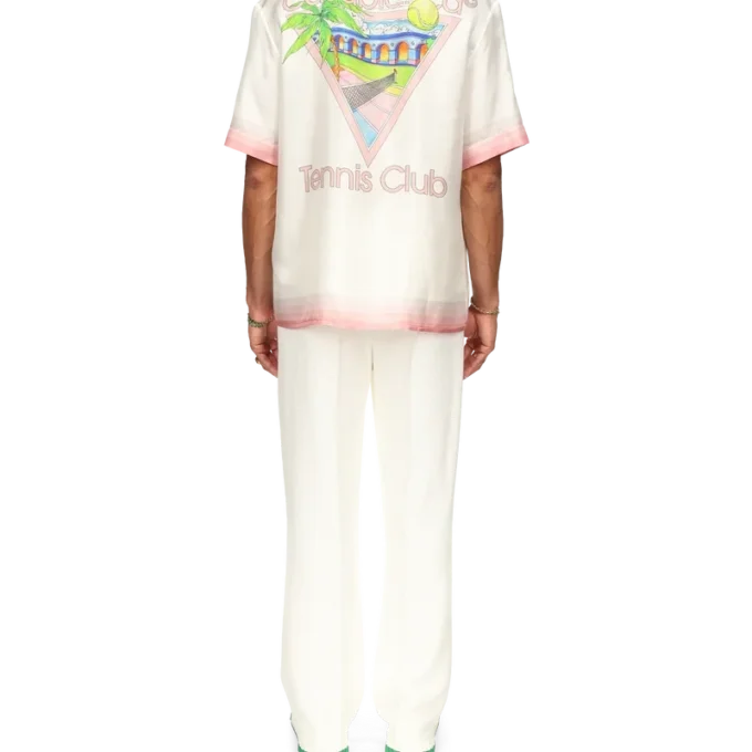 Tennis Club Icon Short Sleeve Silk Shirt