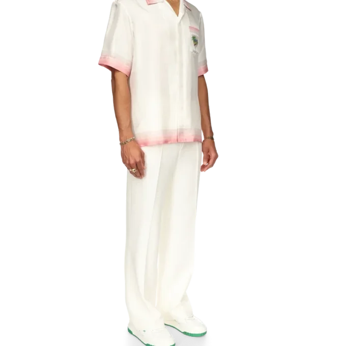 Tennis Club Icon Short Sleeve Silk Shirt