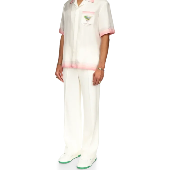 Tennis Club Icon Short Sleeve Silk Shirt
