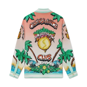 Tennis Club Long Sleeve Silk Shirt