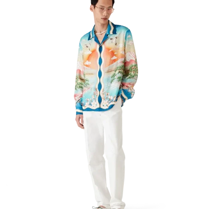 Tennis Club Long Sleeve Silk Shirt Tennis Club Long Sleeve Silk Shirt