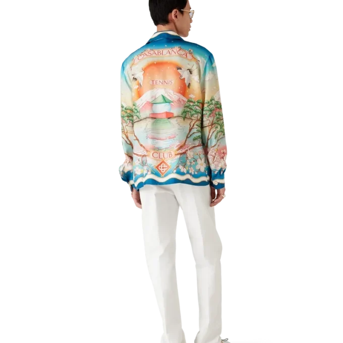 Tennis Club Long Sleeve Silk Shirt Tennis Club Long Sleeve Silk Shirt