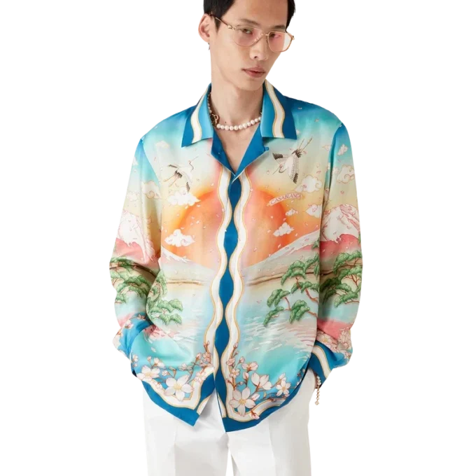 Tennis Club Long Sleeve Silk Shirt Tennis Club Long Sleeve Silk Shirt