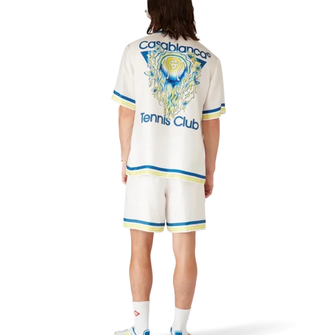 Tennis Club Short Sleeve Silk Shirt Tennis Club Short Sleeve Silk Shirt