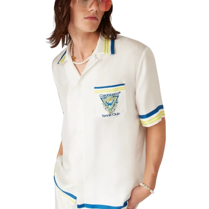 Tennis Club Short Sleeve Silk Shirt Tennis Club Short Sleeve Silk Shirt