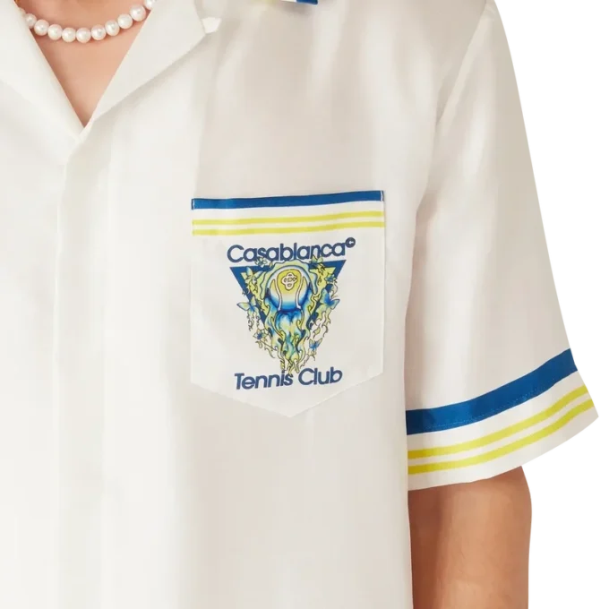 Tennis Club Short Sleeve Silk Shirt Tennis Club Short Sleeve Silk Shirt