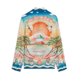 Tennis Club Long Sleeve Silk Shirt