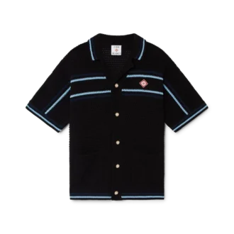 Tennis Cotton Crochet Short Sleeve Shirt