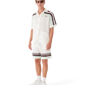Tennis Cotton Crochet Short Sleeve Shirt