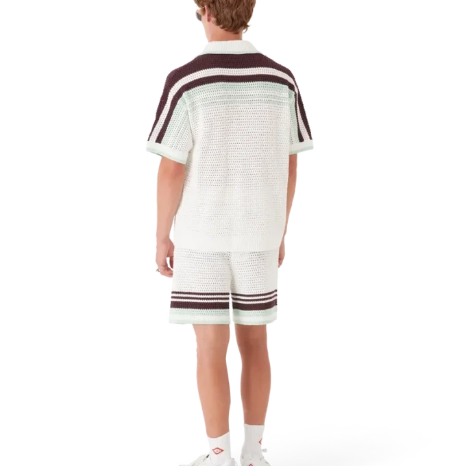 Tennis Cotton Crochet Short Sleeve Shirt Tennis Cotton Crochet Short Sleeve Shirt