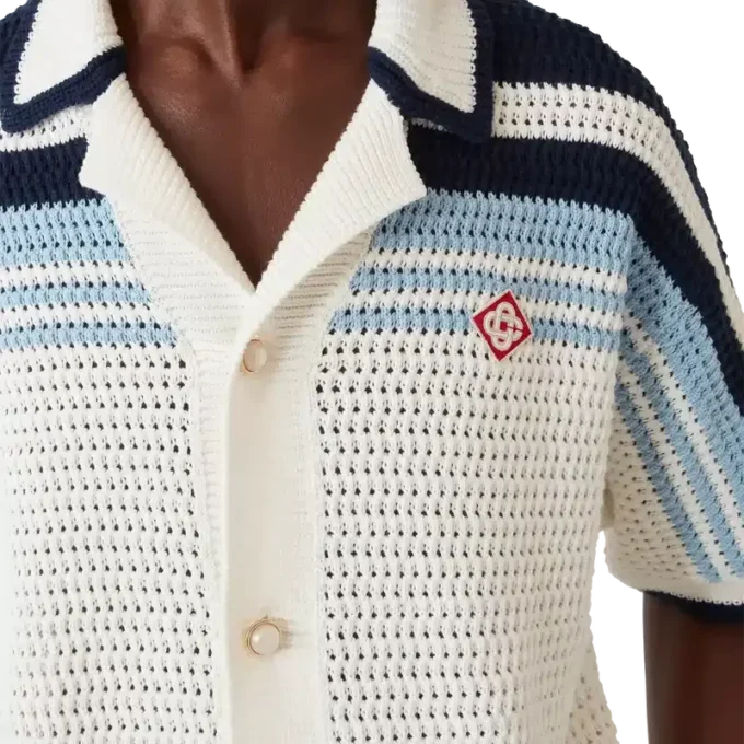 Tennis Cotton Crochet Short Sleeve Shirt Tennis Cotton Crochet Short Sleeve Shirt