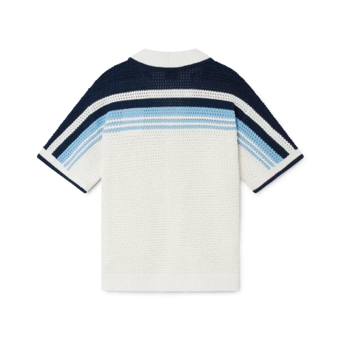 Tennis Cotton Crochet Short Sleeve Shirt Tennis Cotton Crochet Short Sleeve Shirt