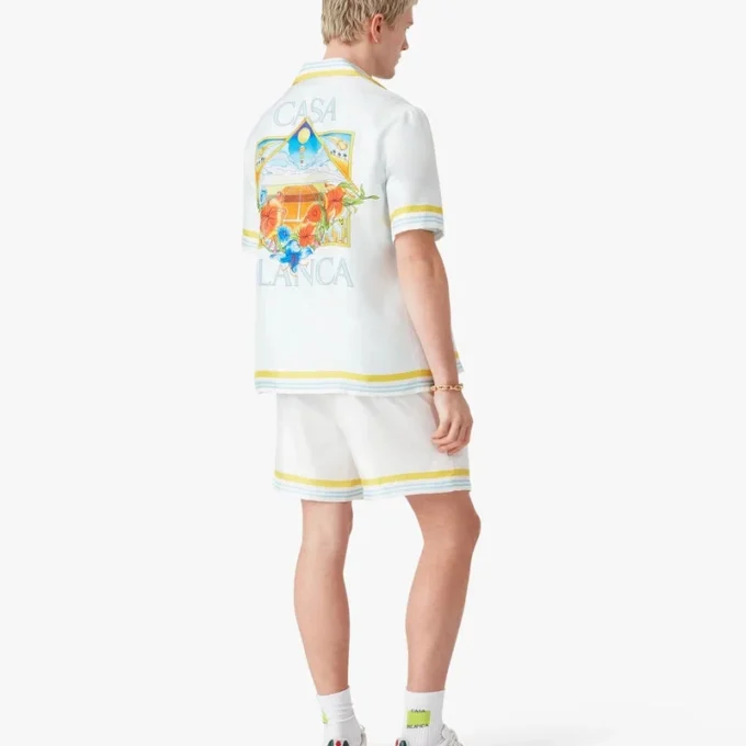 Tennis Landscape Silk Shorts Tennis Landscape Silk Shorts