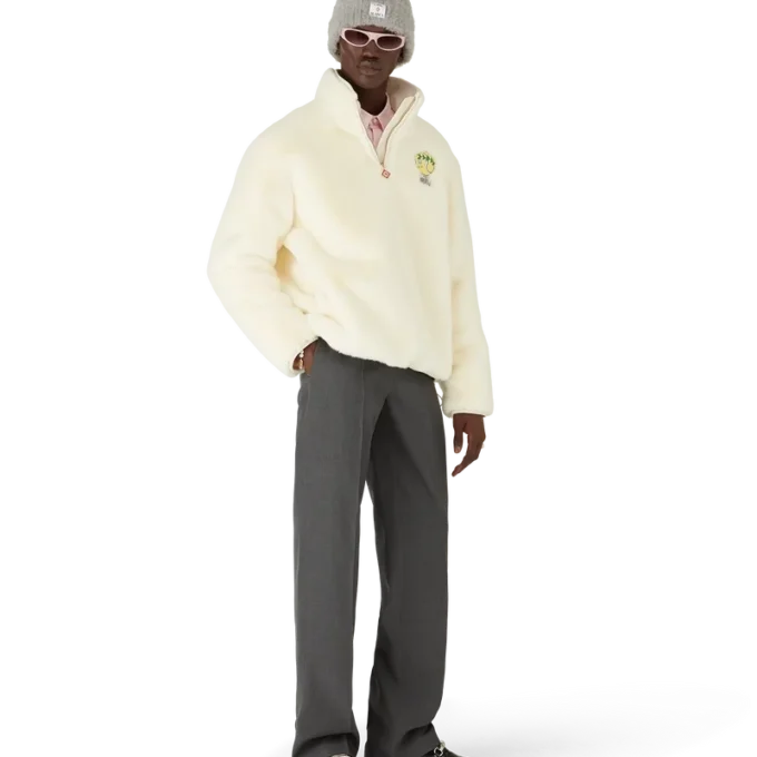 Tennis Mascot Quarter Zip Faux Fur Jacket Tennis Mascot Quarter Zip Faux Fur Jacket
