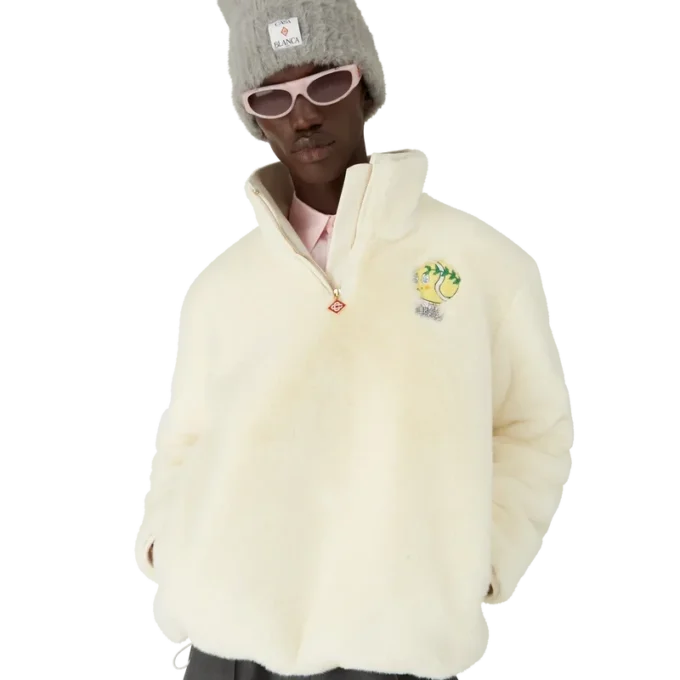 Tennis Mascot Quarter Zip Faux Fur Jacket Tennis Mascot Quarter Zip Faux Fur Jacket