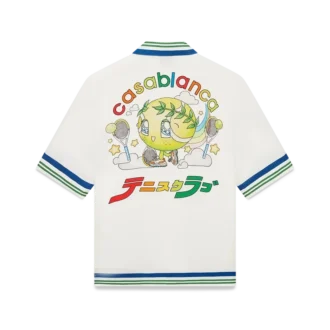 Tennis Mascot Short Sleeve Silk Twill Shirt