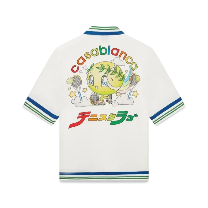 Tennis Mascot Short Sleeve Silk Twill Shirt Tennis Mascot Short Sleeve Silk Twill Shirt