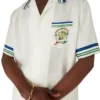 Tennis Mascot Short Sleeve Silk Twill Shirt Tennis Mascot Short Sleeve Silk Twill Shirt