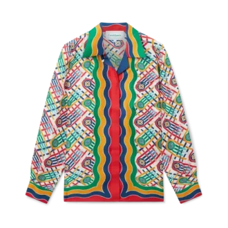 Tennis Monogram Silk Shirt