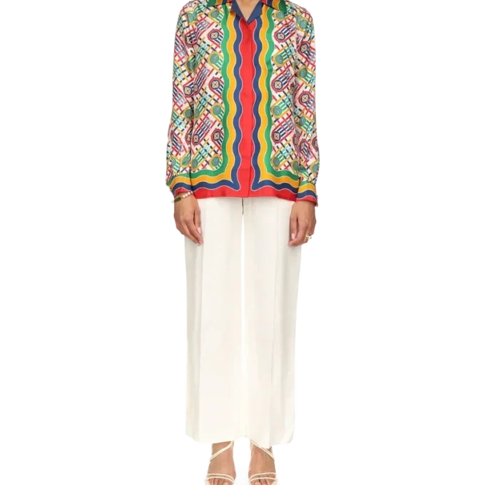 Tennis Monogram Silk Shirt Tennis Monogram Silk Shirt
