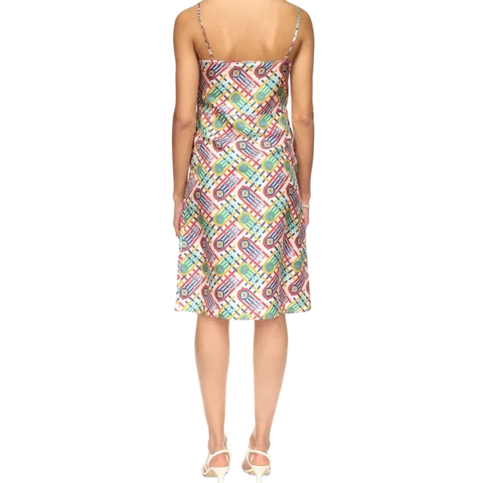 Tennis Monogram Silk Slip Dress Tennis Monogram Silk Slip Dress