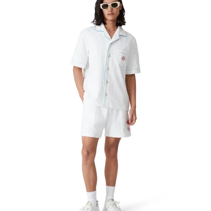 Tennis Stripe Towelling Shorts Tennis Stripe Towelling Shorts
