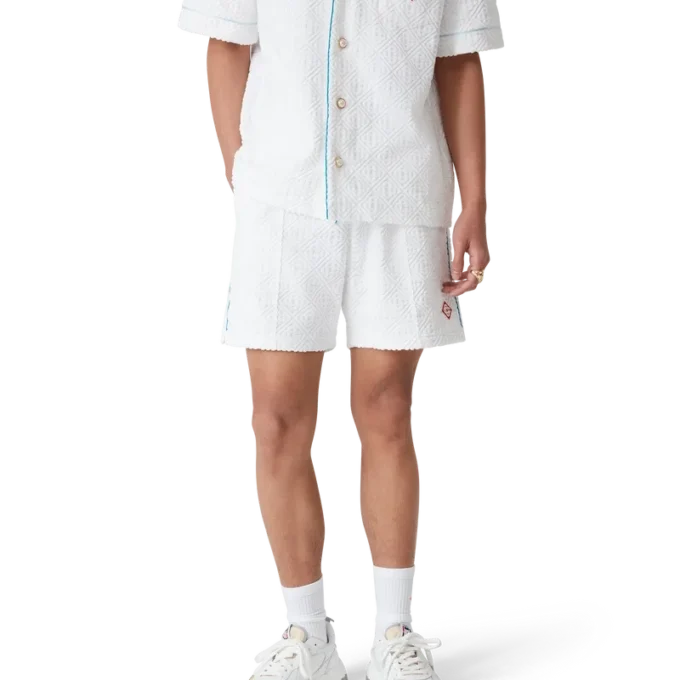 Tennis Stripe Towelling Shorts Tennis Stripe Towelling Shorts
