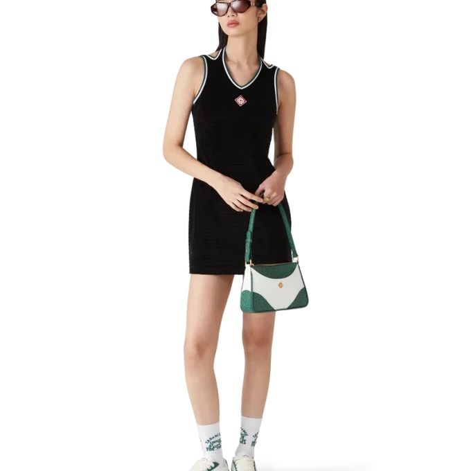 Textured Velour Tennis Dress Textured Velour Tennis Dress