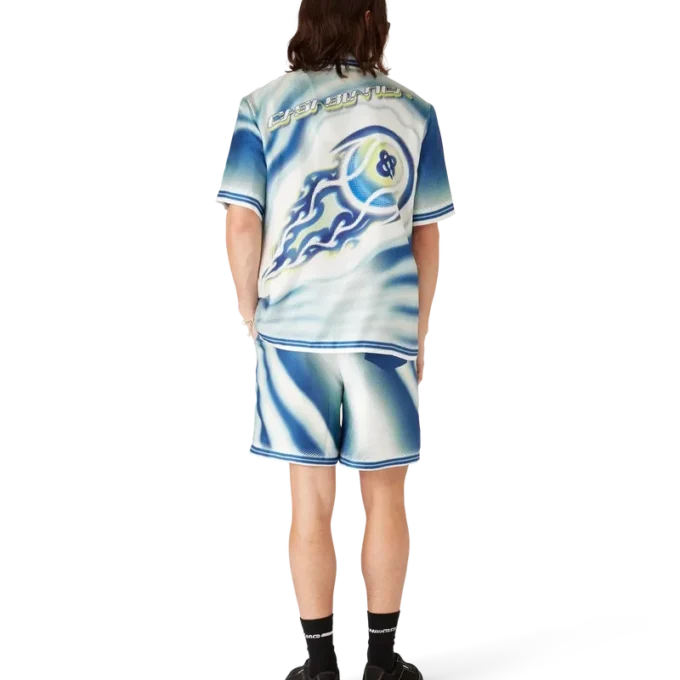 The Art of the Serve Short Sleeve Silk Shirt The Art of the Serve Short Sleeve Silk Shirt