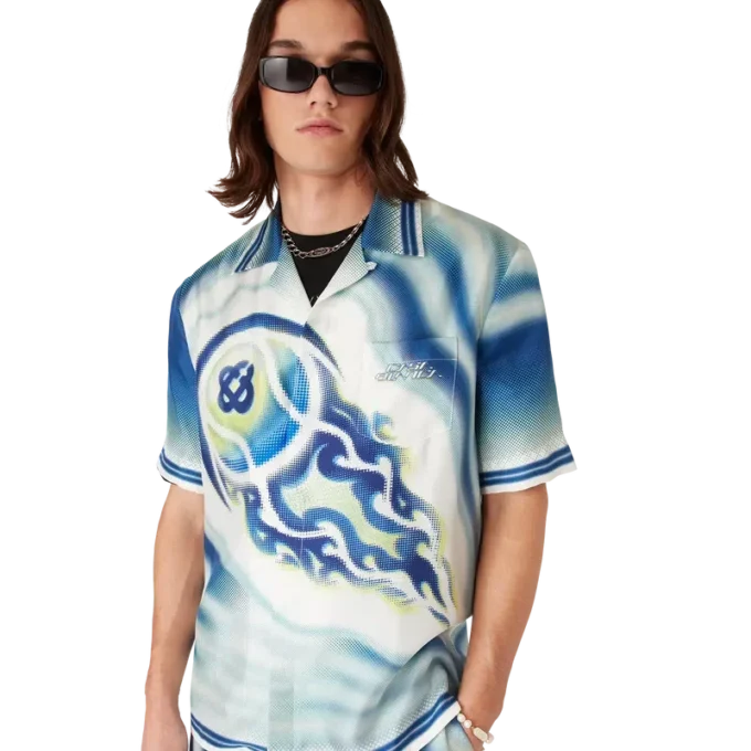 The Art of the Serve Short Sleeve Silk Shirt The Art of the Serve Short Sleeve Silk Shirt