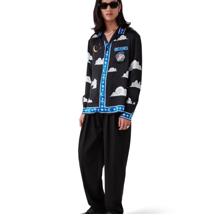 The Four Elements Long Sleeve Silk Shirt