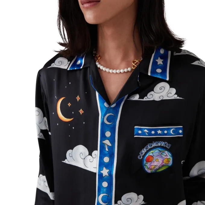 The Four Elements Long Sleeve Silk Shirt