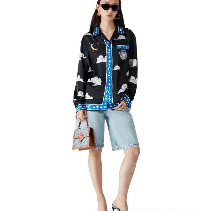 The Four Elements Long Sleeve Silk Shirt